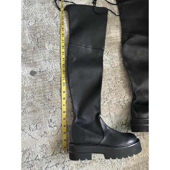 Stuart‎ Weitzman Black LOWLAND ULTRALIFT PLATFORM BOOT size 5.5B - Picture 4 of 12
